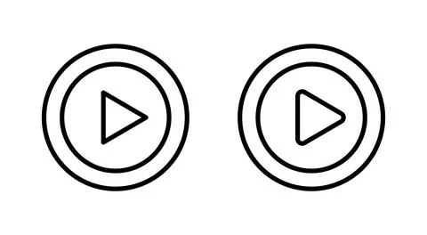 Play icon vector. Play button sign and symbol Stock Illustration