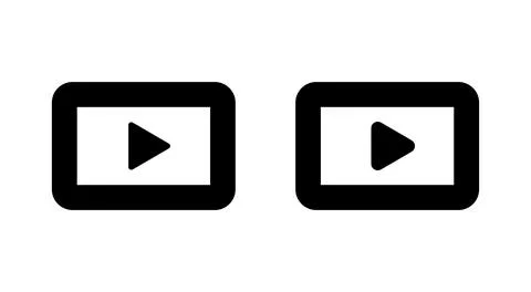 Play icon vector. Play button sign and symbol Stock Illustration