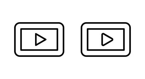Play icon vector. Play button sign and symbol Stock Illustration