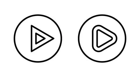 Play icon vector. Play button sign and symbol Stock Illustration