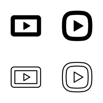 Play icon vector. Play button sign and symbol Stock Illustration