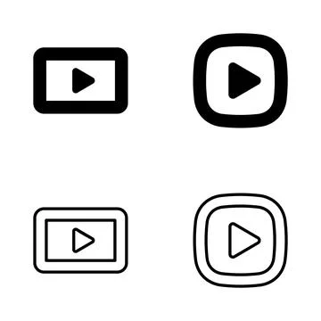 Play icon vector. Play button sign and symbol Stock Illustration