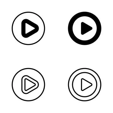 Play icon vector. Play button sign and symbol Stock Illustration