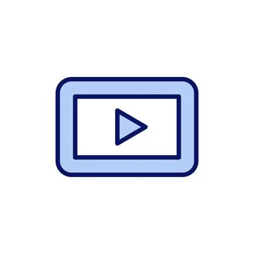 Play icon vector. Play button sign and symbol Stock Illustration