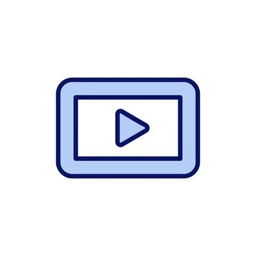Play icon vector. Play button sign and symbol Stock Illustration