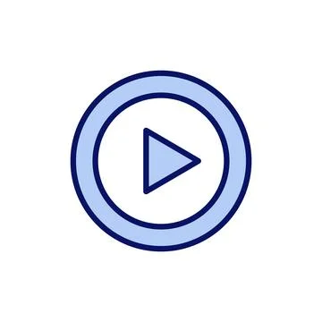Play icon vector. Play button sign and symbol Stock Illustration