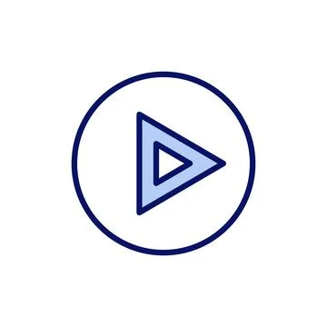 Play icon vector. Play button sign and symbol Stock Illustration