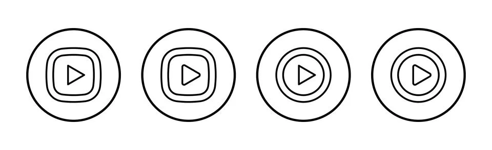 Play icon vector. Play button sign and symbol Stock Illustration