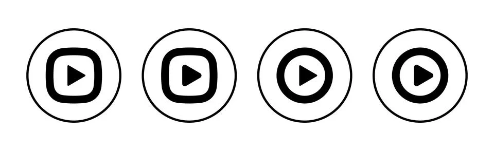 Play icon vector. Play button sign and symbol Stock Illustration