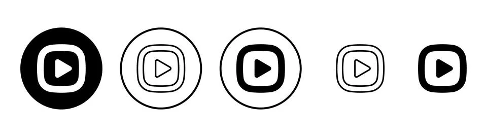Play icon vector. Play button sign and symbol Illustrazione stock