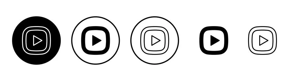 Play icon vector. Play button sign and symbol Stock Illustration