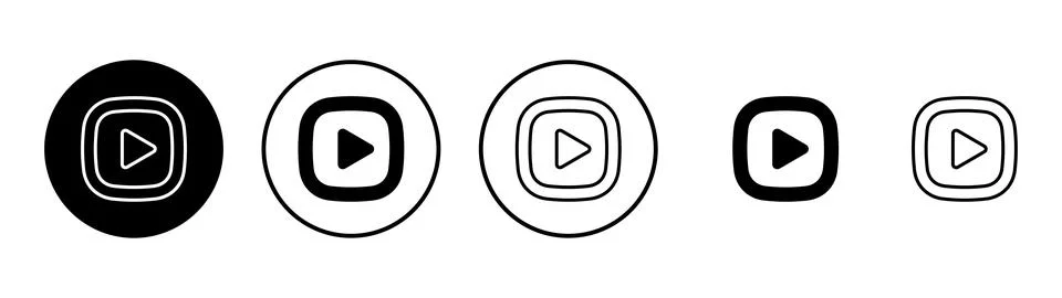 Play icon vector. Play button sign and symbol イラスト素材