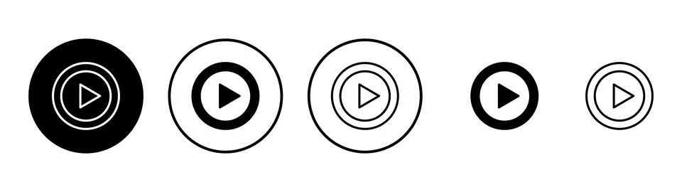 Play icon vector. Play button sign and symbol イラスト素材