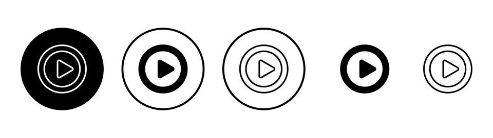 Play icon vector. Play button sign and symbol 스톡 일러스트