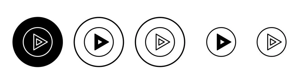 Play icon vector. Play button sign and symbol 스톡 일러스트