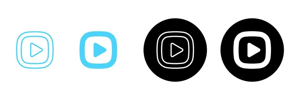 Play icon vector. Play button sign and symbol 스톡 일러스트
