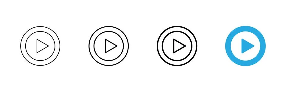 Play icon vector. Play button sign and symbol Stockillustratie
