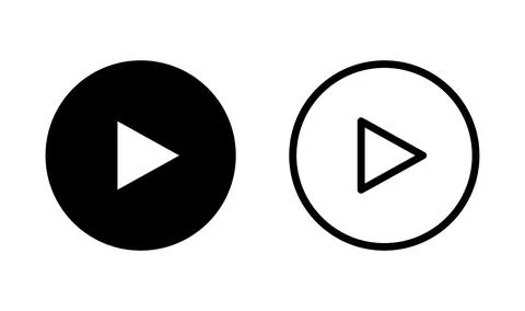 Play Icon vector. Play button vector icon Stock Illustration