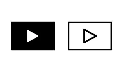 Play Icon vector. Play button vector icon Stock Illustration