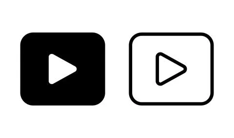 Play Icon vector. Play button vector icon Stock Illustration