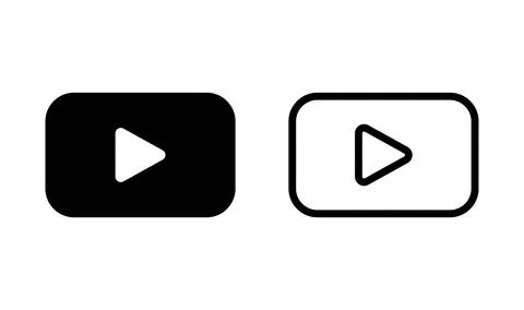 Play Icon vector. Play button vector icon Stock Illustration