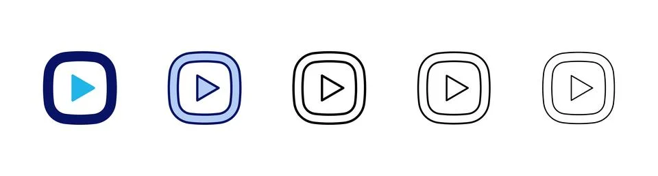 Play icon vector. Play button sign and symbol Stock Illustration