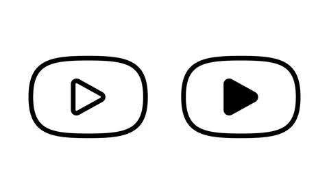 Play Icon vector. Play button vector icon Stock Illustration