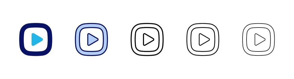 Play icon vector. Play button sign and symbol Stock Illustration