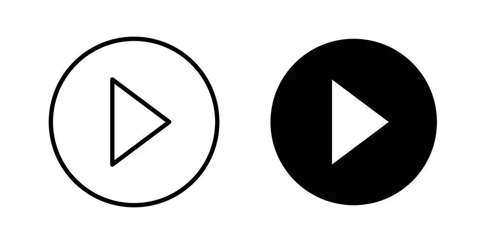 Play icon vector symbol graphics Stock Illustration