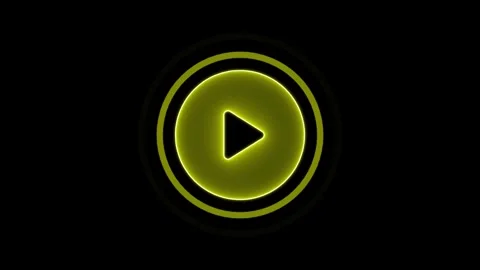 Play icon, video play icon for website and mobile design animation on black.. Stock Footage 303069501