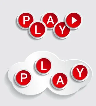 Play icons Stock Illustration