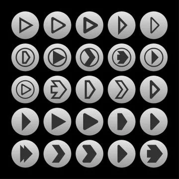 Play icons Stock Illustration