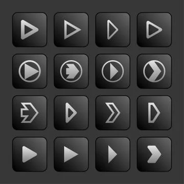 Play icons Stock Illustration