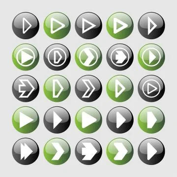 Play icons Stock Illustration