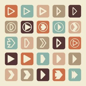 Play icons Stock Illustration