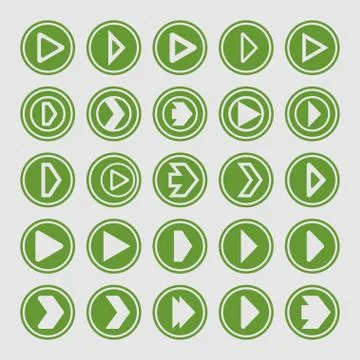 Play icons Stock Illustration