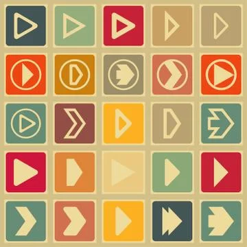 Play icons Stock Illustration