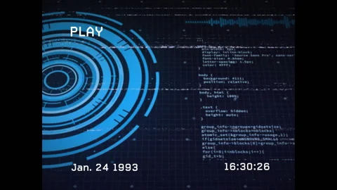 PLAY indicator initiating interface pulsing, counter incrementing and code Stock Footage 314791995