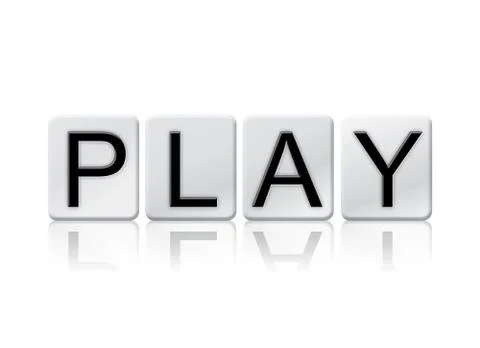 Play Isolated Tiled Letters Concept and Theme Stock Illustration