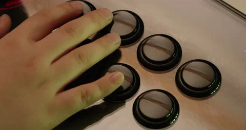 Play with a joystick Video stock 97982302