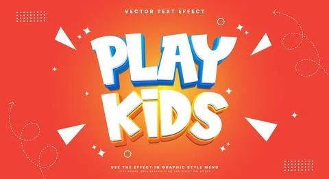 Play kids editable text effect template イラスト素材