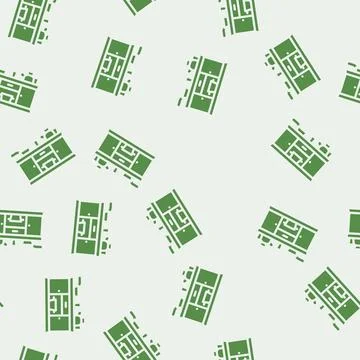 Play kitchen toy child glyph vector seamless pattern Stock Illustration