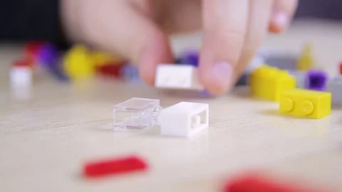 Play with Lego Bricks 09 Stock Footage 86501214