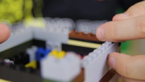 Play with Lego Bricks 10 Stock Footage 86501238