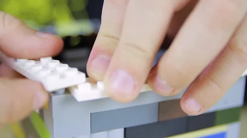 Play with Lego Bricks 11 Stock Footage 86501222