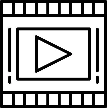 Play Line Icon Design Stock-Illustration