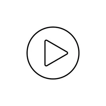 Play line icon. vector illustration black on white background Stock Illustration