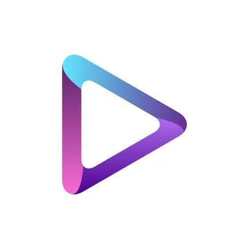 Play logo design template. Vector illustration. Stock Illustration