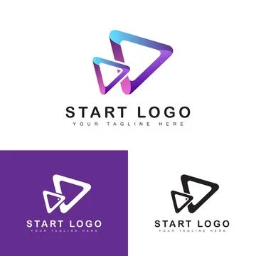 Play logo template Stock Illustration