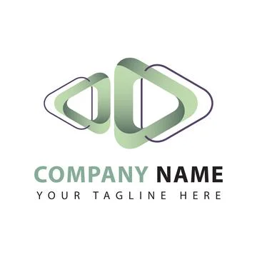 Play logo vector design Stock Illustration
